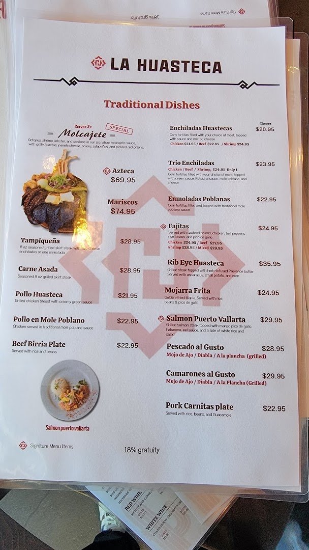 Mexican plates on a restaurant table.